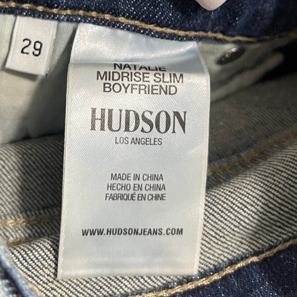 Hudson Womens Jeans Size 29 Blue Natalie Midrise Slim Boyfriend Denim Bottoms - Picture 10 of 11